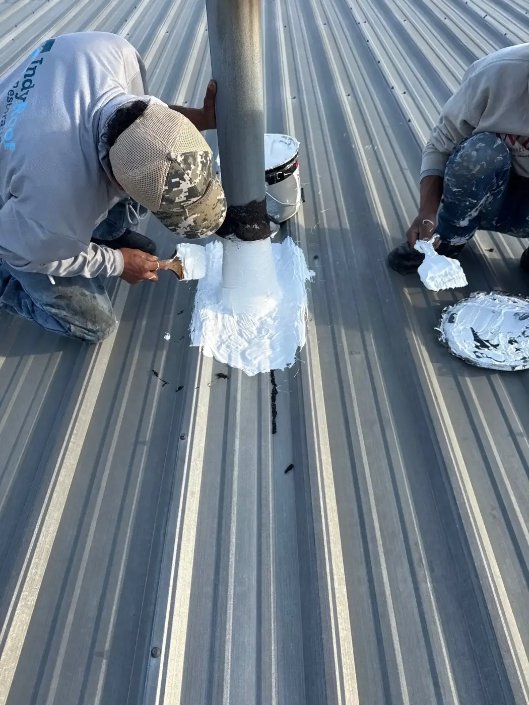 Storm damage documentation on a Angola commercial building