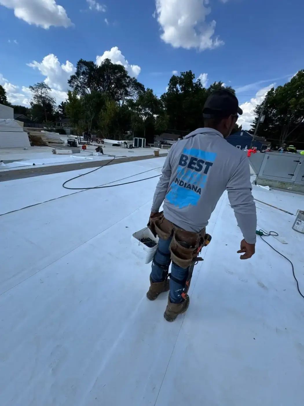Flashing and seam work in Angola